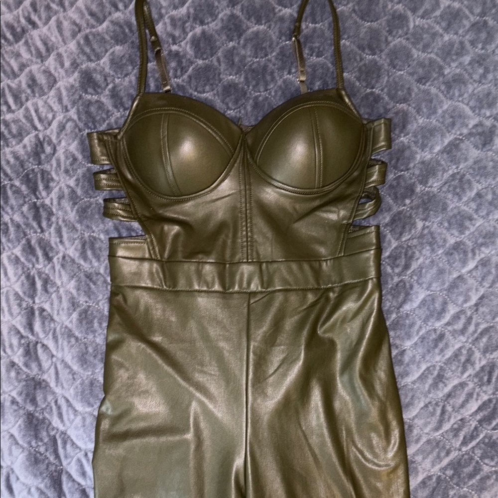 Haute Monde Olive Green Jumpsuit